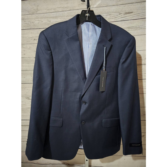 NWT Tommy Hilfiger Adams Blue Wool Sportscoat